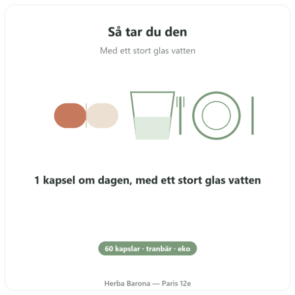 Ekologiskt tranbär (Cranberry) Dynveo – 56 mg PAC – 60 kapslar användning och dosering Paris Herba Barona