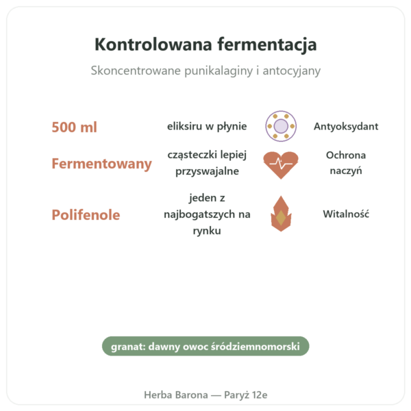 Eliksir z fermentowanego granatu Dr Jacob's – 500 ml korzyści i najważniejsze fakty Paris Herba Barona