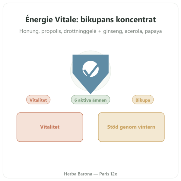 Energi Vital Propolia – Honung, Propolis, Drottninggelé – 120 g presentation Paris Herba Barona