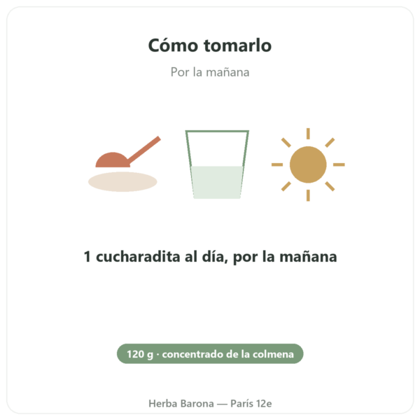 Energía Vital Propolia – Miel, Própolis, Jalea Real – 120 g modo de empleo y dosis Paris Herba Barona