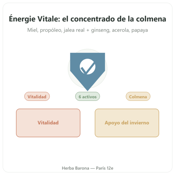 Energía Vital Propolia – Miel, Própolis, Jalea Real – 120 g presentación Paris Herba Barona