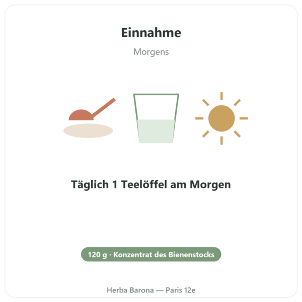 Energie Vitale – Honig, Propolis, Gelée Royale – Propolia – 120 g Anwendung und Dosierung Paris Herba Barona