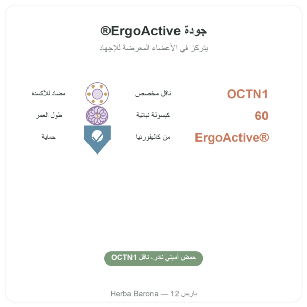 إرغوثيونين نقي ErgoActive – Dynveo – 60 كبسولة الفوائد والمعطيات الرئيسية Paris Herba Barona