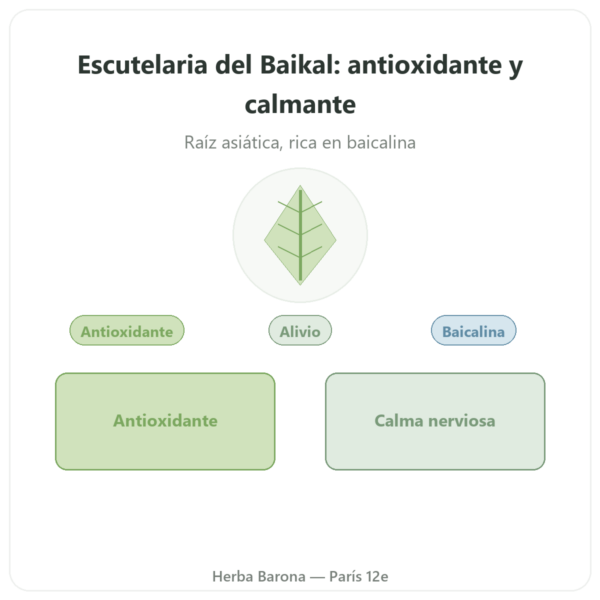 Escutelaria Baicalensis 500mg – Dynveo – 60 cápsulas presentación Paris Herba Barona