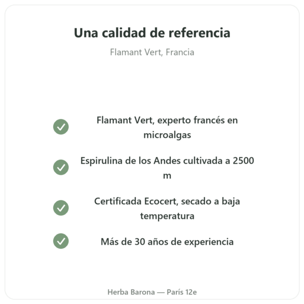 Espirulina Alga Azul de los Andes – 500 Comprimidos calidad Paris Herba Barona