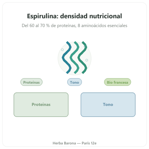 Espirulina Francesa BIO – Dynveo – 200 comprimidos presentación Paris Herba Barona