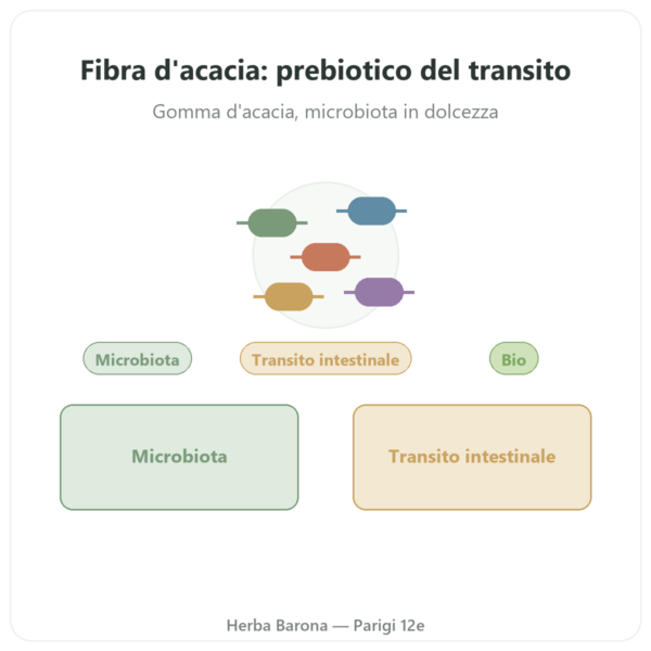Fibra d'Acacia bio Dynveo Polvere 350 g presentazione Paris Herba Barona