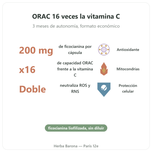 Ficocianina 200 mg – Life's Code – 90 Cápsulas beneficios y datos clave Paris Herba Barona
