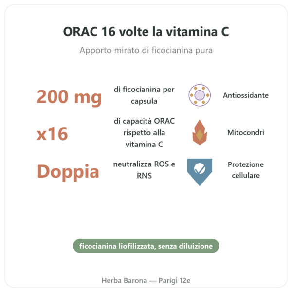 Ficocianina 200mg – Life's Code – 30 capsule benefici e dati chiave Paris Herba Barona