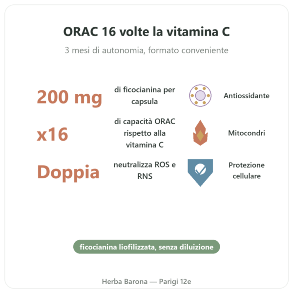 Ficocianina 200mg – Life's Code – 90 capsule benefici e dati chiave Paris Herba Barona