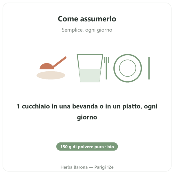 Fieno Greco Bio in polvere – Ayur-vana – 150 g modo d'uso e dosaggio Paris Herba Barona