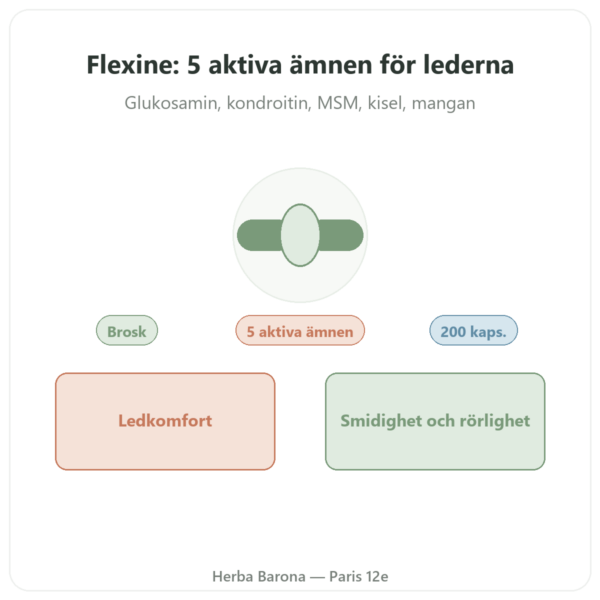Flexine – Form'Axe – 200 kapslar – Leder presentation Paris Herba Barona