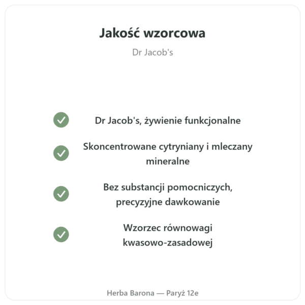 Formuła Alkalizująca Dr Jacob's 200g Proszek jakość Paris Herba Barona