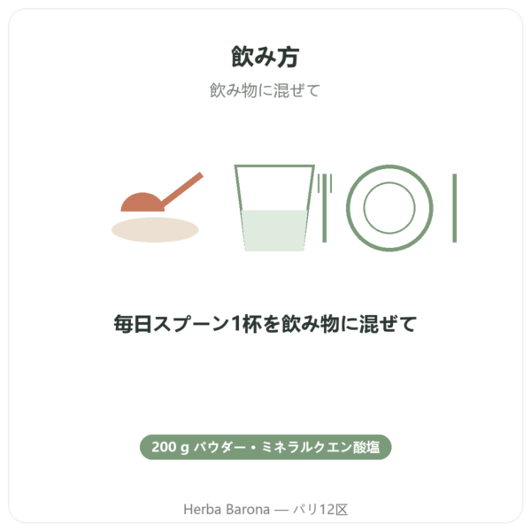 Dr Jacob's アルカリフォーミュラ 200g パウダー directions and dosage Paris Herba Barona