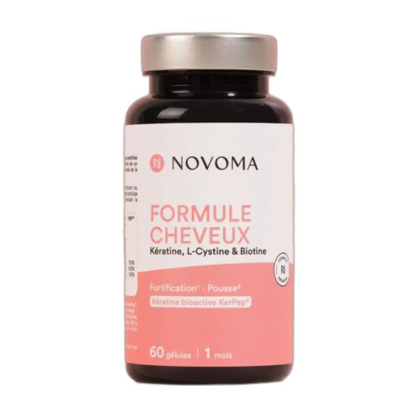 Formule Cheveux Novoma kératine KerPep biotine 60 gélules Paris Herba Barona