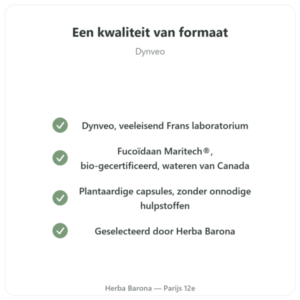 Fucoïdaan BIO Dynveo 250 mg 60 capsules kwaliteit Paris Herba Barona