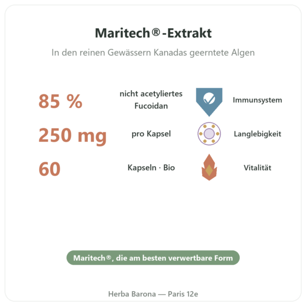 Fucoidan BIO – Dynveo – 250 mg – 60 Kapseln Vorteile und Fakten Paris Herba Barona