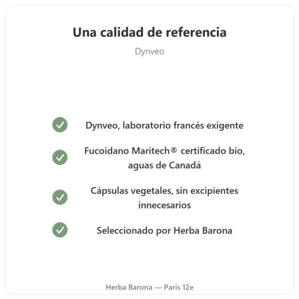 Fucoidano BIO – Dynveo – 250 mg – 60 cápsulas calidad Paris Herba Barona