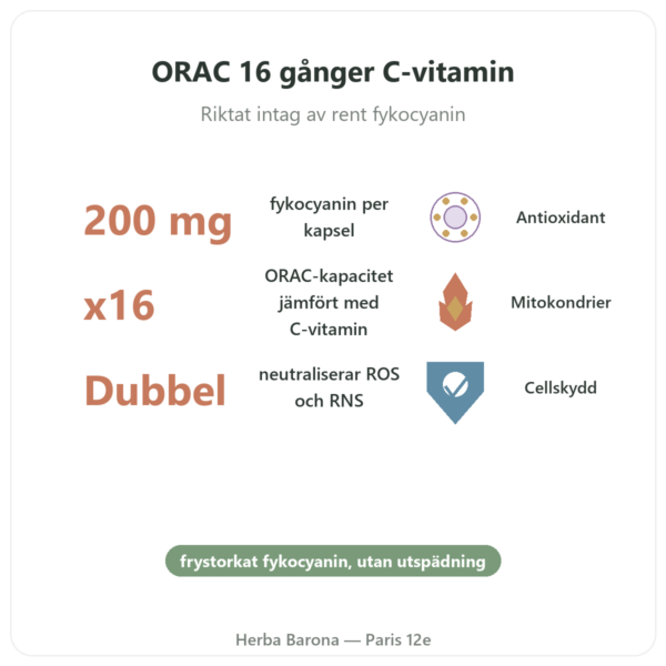Fykocyanin 200mg – Life's code – 30 kapslar fördelar och nyckelfakta Paris Herba Barona