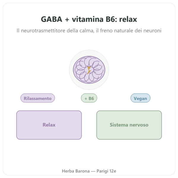 GABA 500 mg + Vitamina B-6 – NOW Foods – 100 Capsule Vegetali presentazione Paris Herba Barona