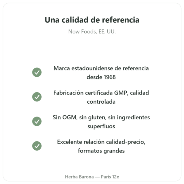 GABA 750 mg – NOW Foods – 100 Cápsulas Vegetales calidad Paris Herba Barona
