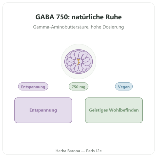 GABA 750 mg – Now Foods – 100 pflanzliche Kapseln Vorstellung Paris Herba Barona