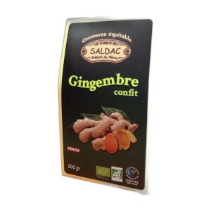 Gingembre confit BIO 200 g SALDAC Paris Herba Barona