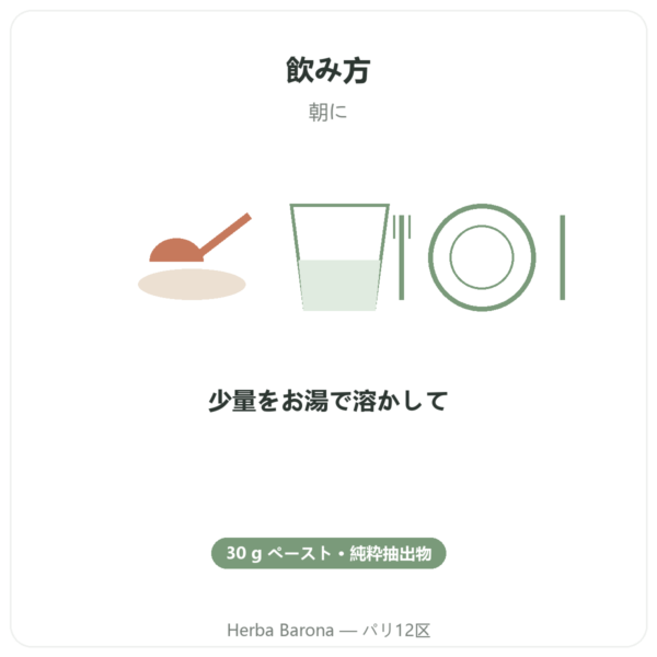 高麗人参ペースト 純粋韓国エキス iL HWA – 30 g入り directions and dosage Paris Herba Barona