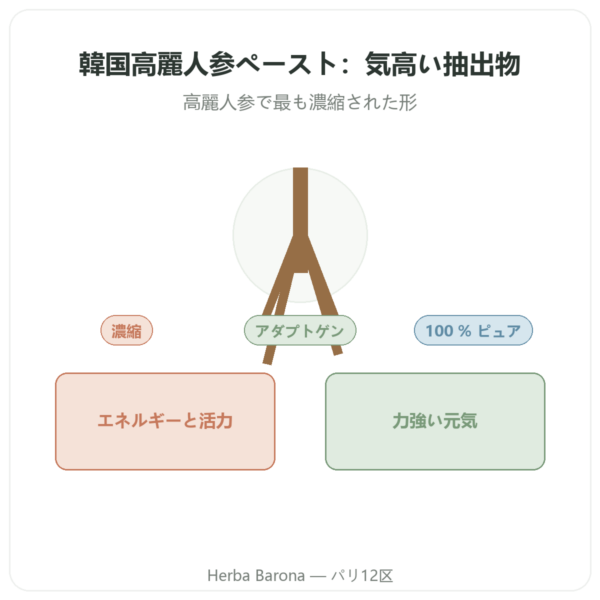 高麗人参ペースト 純粋韓国エキス iL HWA – 30 g入り presentation Paris Herba Barona