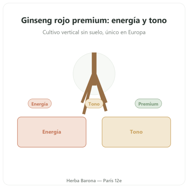 Ginseng Rojo Premium – Dynveo – 200mg – 60 cápsulas presentación Paris Herba Barona