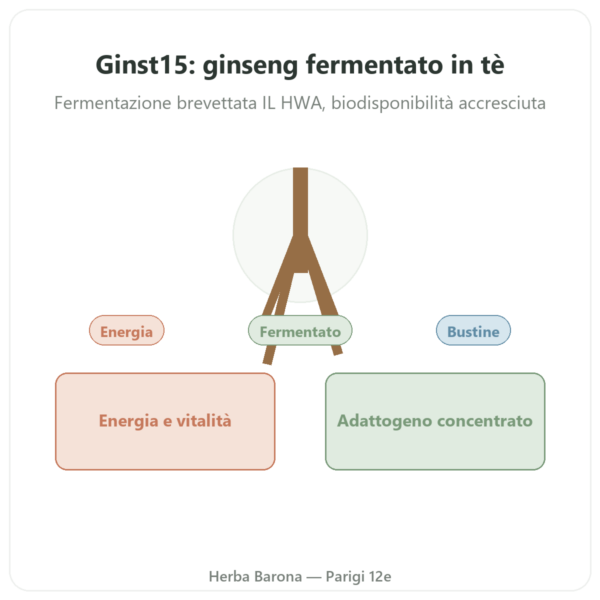 Ginst15: il Tè di Ginseng fermentato IL HWA 30 bustine presentazione Paris Herba Barona