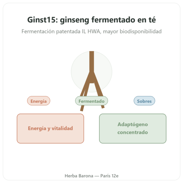 Ginst15: el Ginseng Té Fermentado IL HWA – 30 Sobres presentación Paris Herba Barona