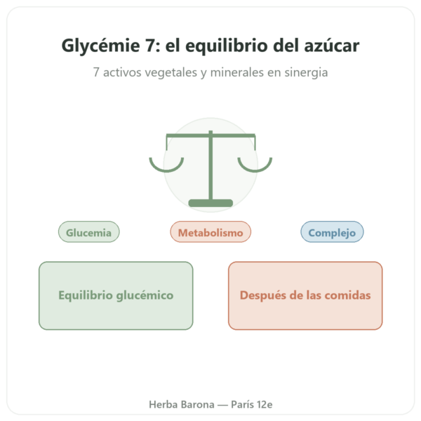 Glicemia 7 – Complejo 7 activos – 60 cápsulas – Dynveo presentación Paris Herba Barona