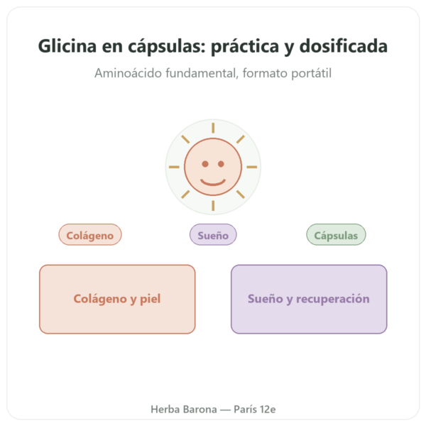 Glicina Cristalizada – Nutrimuscle – 120 Cápsulas presentación Paris Herba Barona