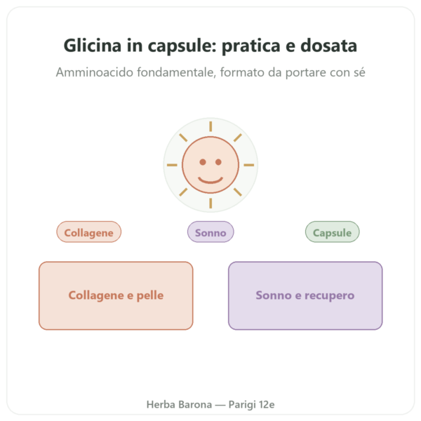Glicina Cristallizzata Nutrimuscle 120 capsule presentazione Paris Herba Barona