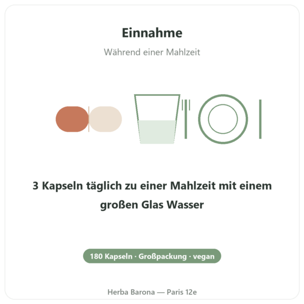 Glucosamin-Chondroitin pflanzlich – Dynveo – 180 Kapseln Anwendung und Dosierung Paris Herba Barona