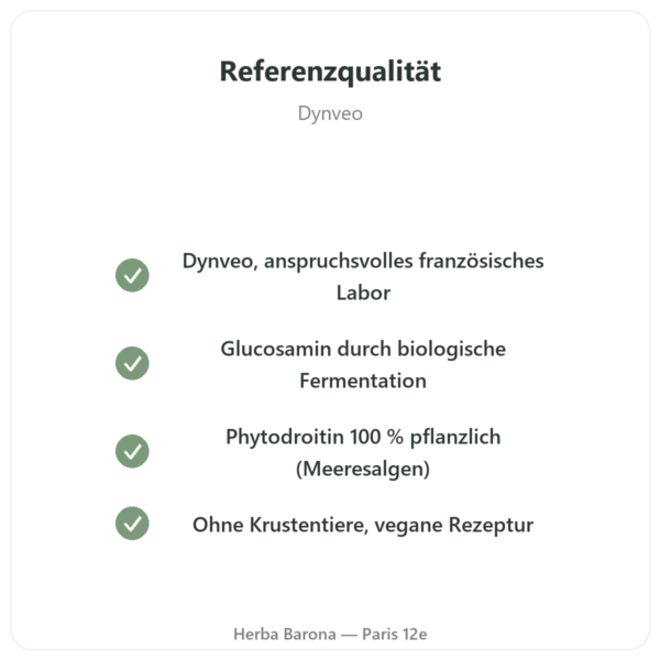 Glucosamin & Phytodroitin® – Dynveo – 60 Kapseln Qualität Paris Herba Barona