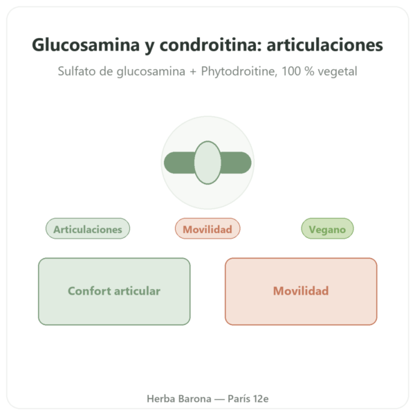 Glucosamina y Condroitina – 60 cápsulas – Dynveo presentación Paris Herba Barona