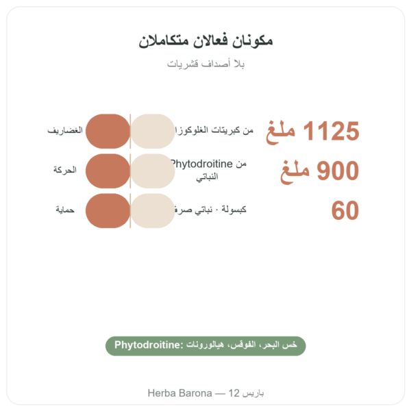 غلوكوزامين وكوندرويتين – Dynveo – 60 كبسولة الفوائد والمعطيات الرئيسية Paris Herba Barona