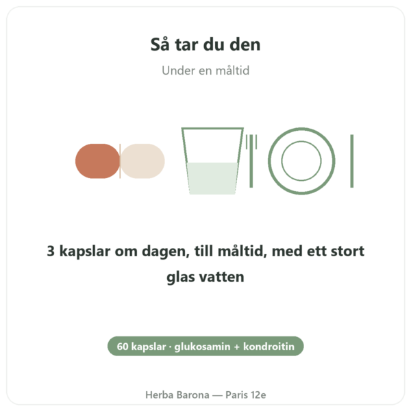 Glukosamin & Kondroitin – 60 kapslar användning och dosering Paris Herba Barona