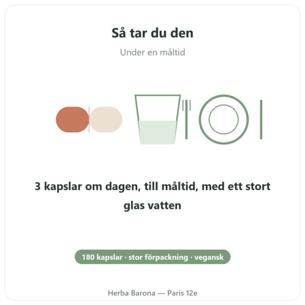 Glukosamin-kondroitin vegetabilisk 180 kapslar – Dynveo användning och dosering Paris Herba Barona
