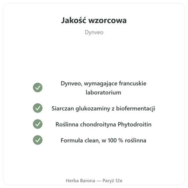 Glukozamina-chondroityna roślinna 180 kapsułek – Dynveo jakość Paris Herba Barona
