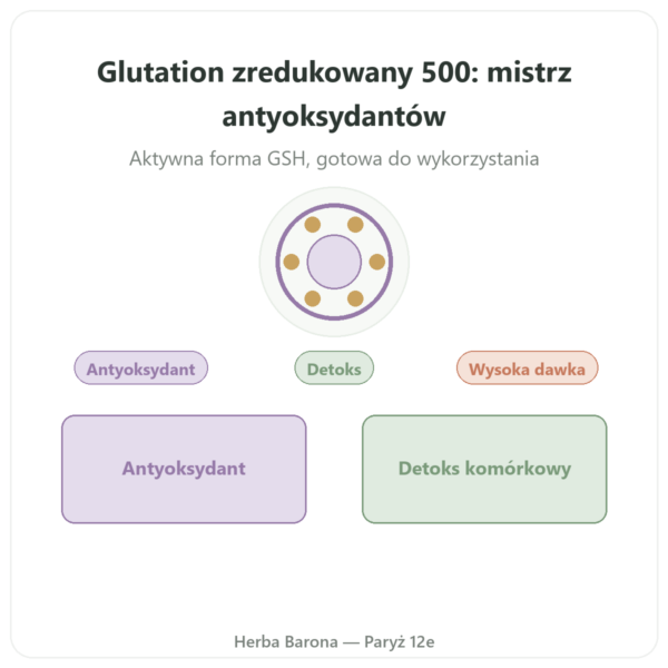 Glutation Zredukowany 500 mg 60 Kapsułek Jarrow Formulas – Kup prezentacja Paris Herba Barona