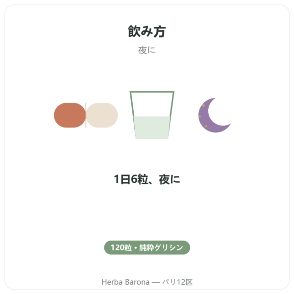 グリシン結晶 Nutrimuscle 120カプセル directions and dosage Paris Herba Barona