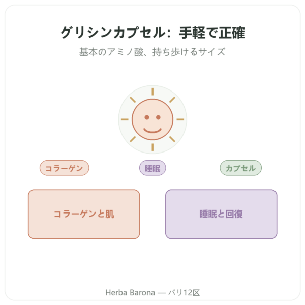 グリシン結晶 Nutrimuscle 120カプセル presentation Paris Herba Barona