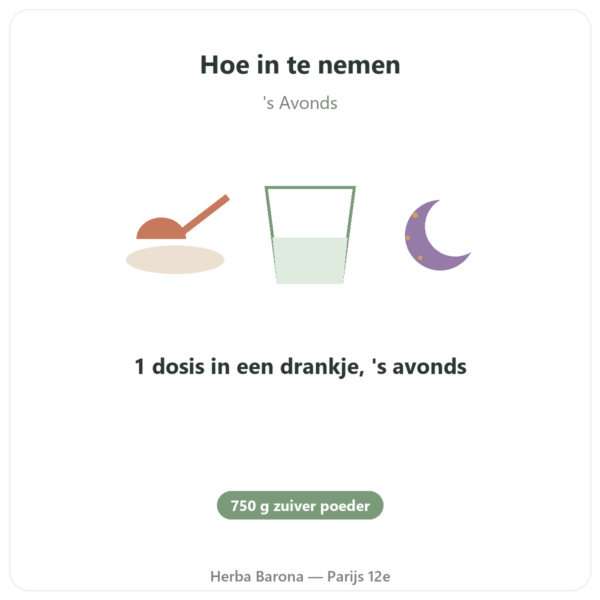 Glycine Kristallijn Poeder 750g - Nutrimuscle gebruiksaanwijzing en dosering Paris Herba Barona