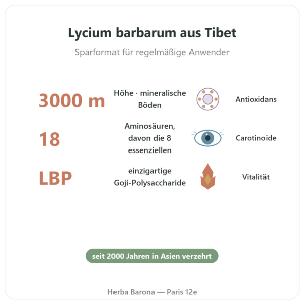 Goji aus Tibet – 1 x 1 kg Vorteile und Fakten Paris Herba Barona