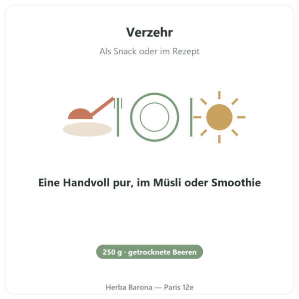 Goji aus Tibet – 1 x 250 g Anwendung und Dosierung Paris Herba Barona