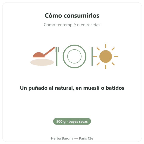 Goji del Tíbet – 500 g modo de empleo y dosis Paris Herba Barona