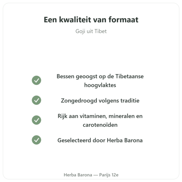 Goji uit Tibet – 1 X 500 g kwaliteit Paris Herba Barona